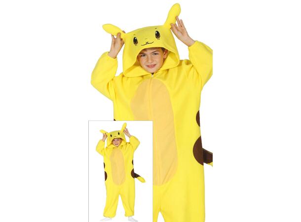 Elektrisk Chinchilla - Gul 1 Barnekostyme Unisex - Str 3-4 År 