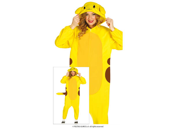 Elektrisk Chinchilla - Gul Kigurmimi 1 Kostyme til voksen - Str 42-44 (L) 
