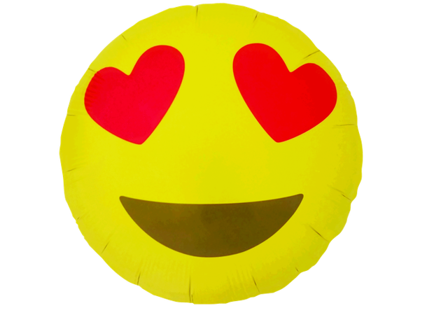 Emoji Heart Eyes 1 Folieballong - 46cm (18")