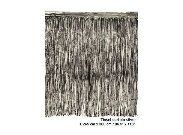 Frynsegardin XL - sølvfolie 1 Frynsegardin - 300x245cm