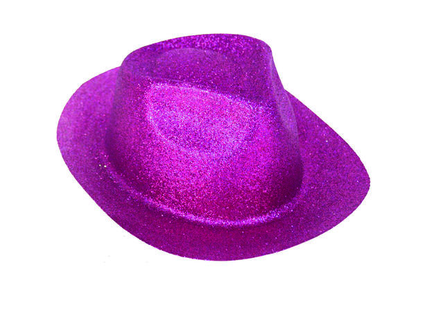Hatt - Glitter - Fuksia 1 Hatt