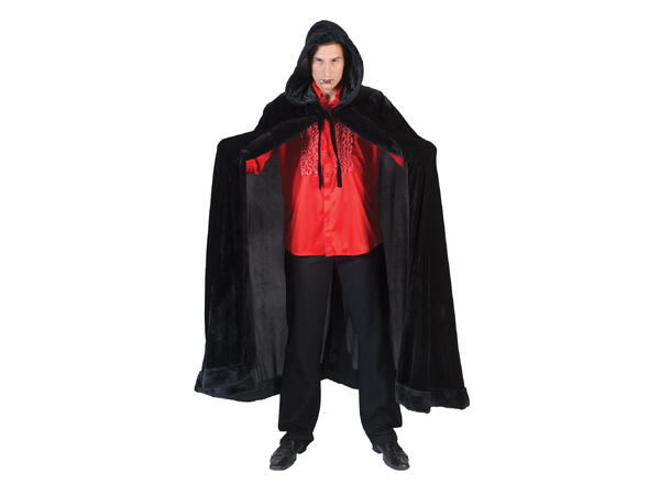 Kappe med Hette - Sort 1 Kappe - Onesize