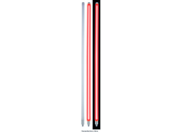LED Lysrør - Rød Mål: 1,2m - 2,6cm diameter - 16W