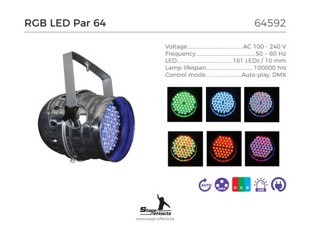 LED PAR 64 RGB M opphengsbrakett
