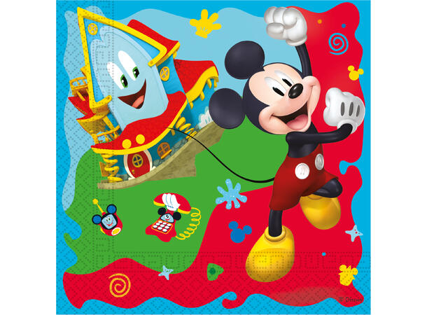 Mickey Rock The House 20 Tolags papirservietter - 33x33cm