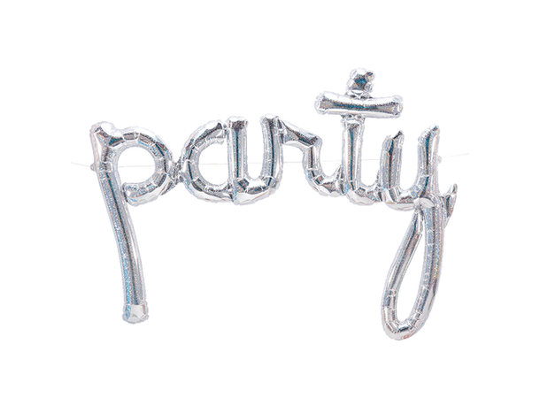 Party Script Holographic 1 Ballongord - 117cm - kun for luft