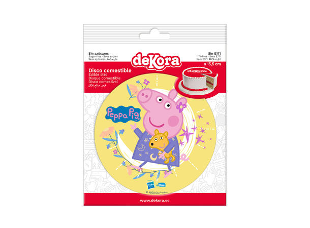 Peppa Gris 1 Spiselig kakeskilt -sukkerfri - 15,5cm