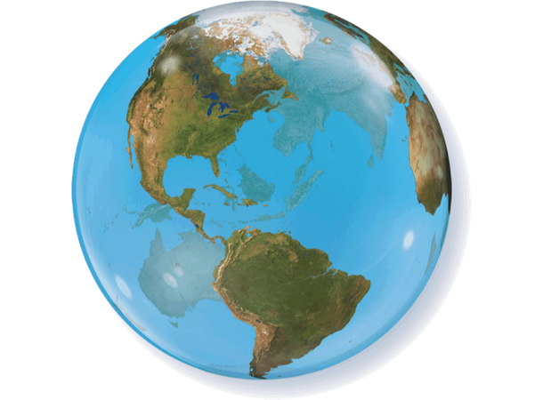 Planet Earth  Single 1 Bubbleballong - 56cm (22")