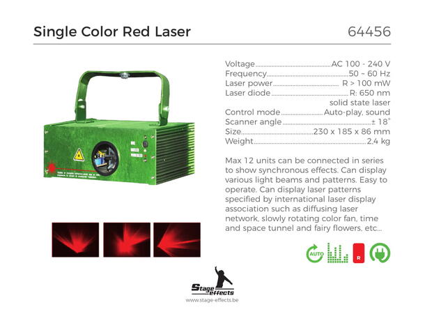 Rød Laser Mål: 23x18,5x8,6cm - 2,4kg