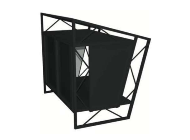 Sammenleggbart DJ-bord. Sort Mål: 127x115x90cm