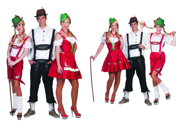 Shorts, Tyrol - Oktoberfest - Helga 1 Shorts med seler og bluse