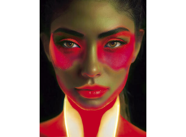 Sminke - Vannbasert - Neon Rød 1 Tube - 10ml 