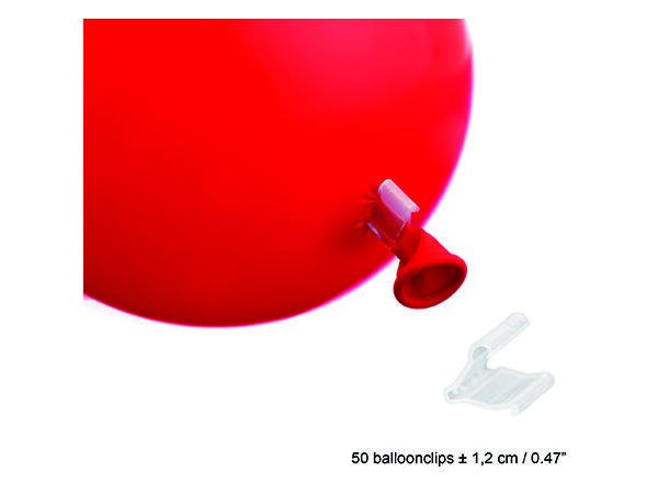 Små ballongklips 50 ballongklips i plast