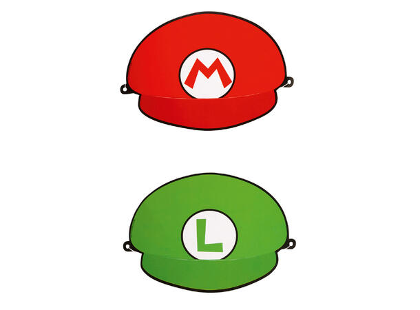 Super Mario 8 Papirhatter - 18x12 cm