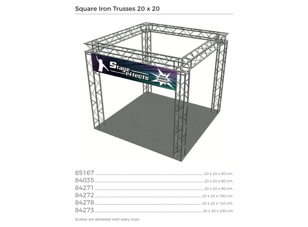 Truss med skruer - Aluminium Mål: 20x20x120cm 