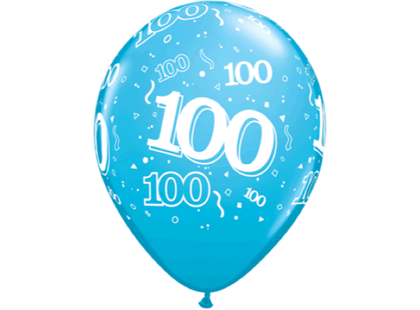 100-a-round - Assorterte farger 25 gummiballonger - 28cm (11")