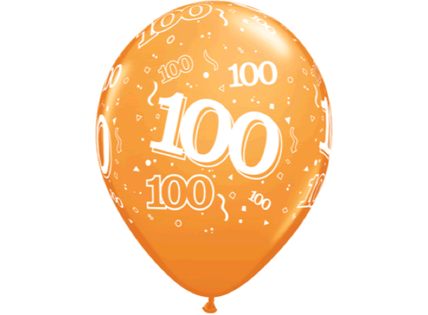 100-a-round - Assorterte farger 25 gummiballonger - 28cm (11")