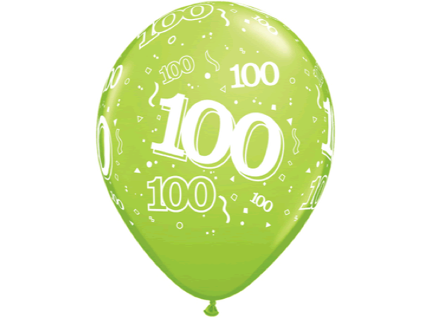 100-a-round - Assorterte farger 25 gummiballonger - 28cm (11")