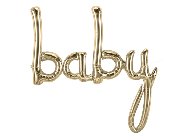 Baby Script White Gold 1 Ballongord - 117cm - kun for luft