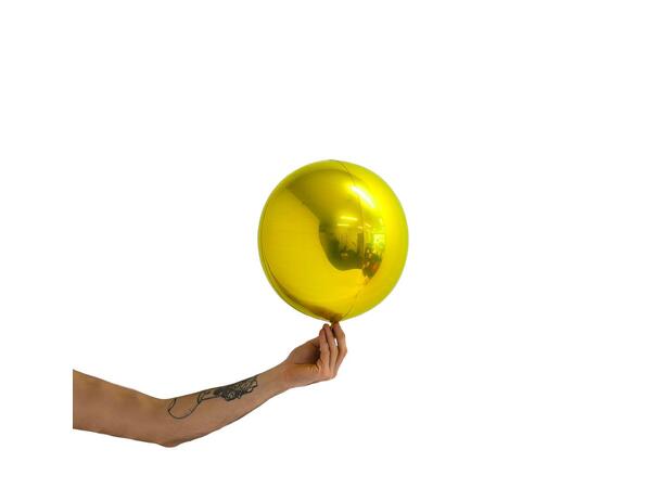 Ballongball folie - Gull Metallic 1 Folieballong - 25cm (10")