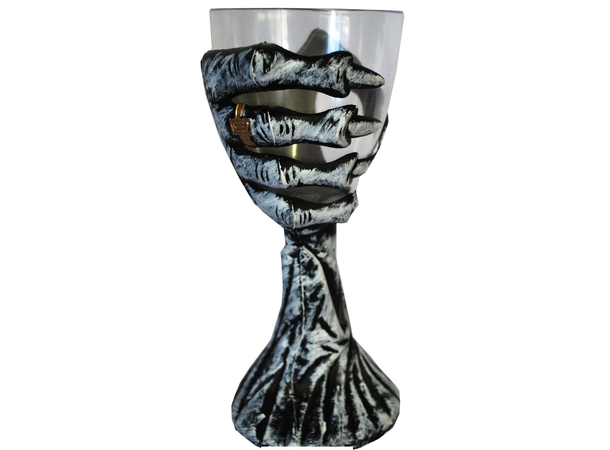 Beger med skjeletthånd 1 beger i plast - 20x9cm