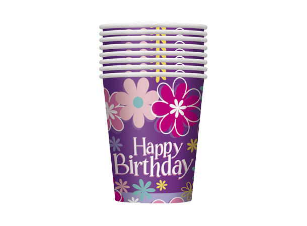Birthday Blossom 8 Kopper i papp - 2,5dl
