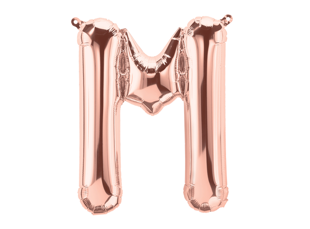 Bokstav M - Rose Gold 1 Folieballong - 86cm (34")