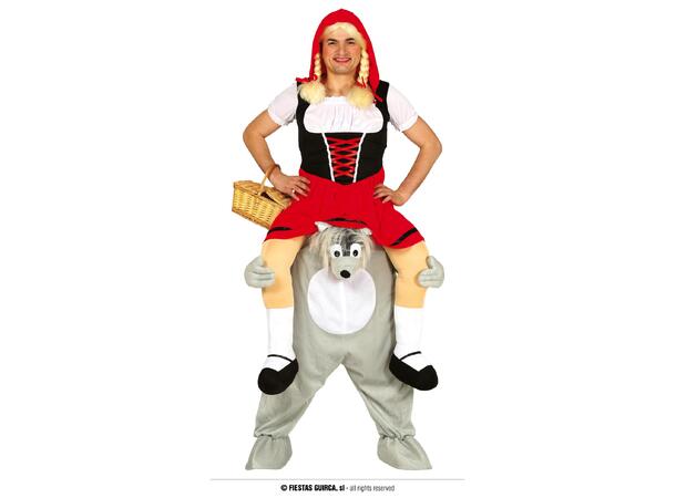 Carry me kostyme - Rødhette og ulven 1 Kostyme til voksen - Str 52-54 (L) 