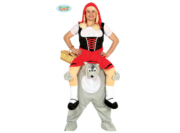 Carry me kostyme - Rødhette og ulven 1 Kostyme til voksen - Str 52-54 (L) 