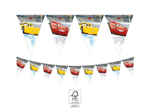 Cars 1 FSC - Papir flaggbanner (9 flagg)