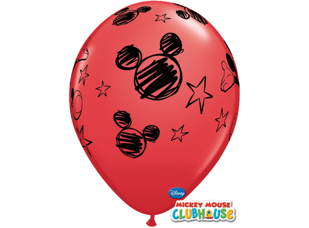 Disney Mickey 6 gummiballonger - 28cm (11")
