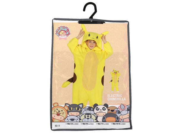 Elektrisk Chinchilla Barn 1 Barnekostyme - 5-6år 