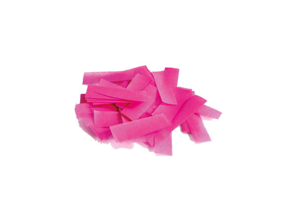 Flammesikker papirkonfetti -Lys Rosa Saktefallende konfetti - 1kg - 2x5cm