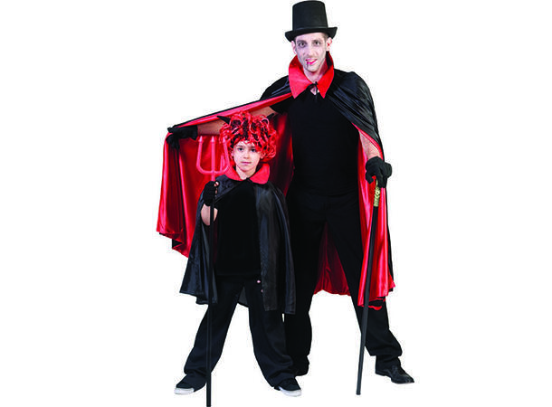 Kappe - Dobbeltsidig - Rød/Sort, Nylon 1 Kostyme - Onesize