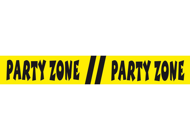 Markeringsbånd - "Party zone" 1 markeringsbånd i plast - 15m