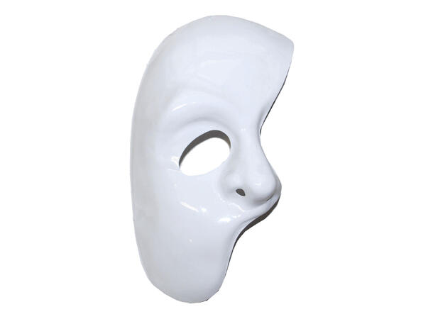 Maske - Halvt Fjes - hvit 1 Maske