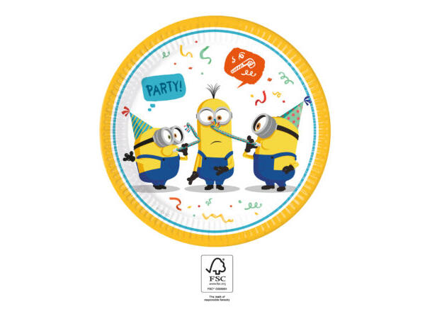 Minions - The Rise of Gru 8 FSC Plastfrie Tallerkener i papir 23cm
