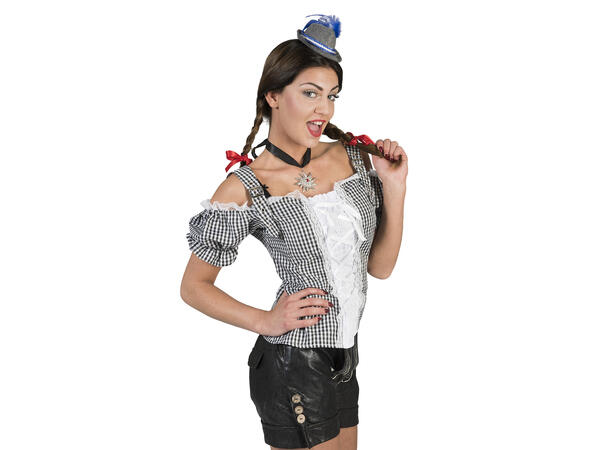 Skjorte - Oktoberfest - Sort/Hvit Ruter 1 Skjorte - Dame 