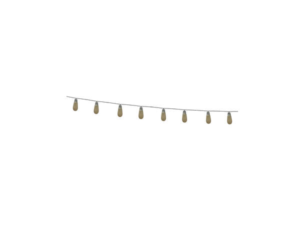 Skummel lyslenke med lys og lydeffekt 1 Lyslenke - 240cm - (3xAA ikke inkl)