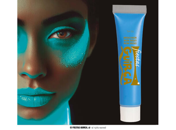 Sminke - Vannbasert - Neon Blå 1 Tube - 10ml 