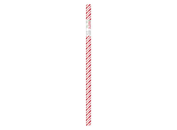 Snømann - Røde striper 1 Rull Gavepapir - 0,75x1,5m