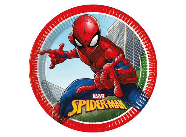 Spider-Man Crime Fighter 8 FSC Plastfrie Tallerkener i papir 23cm