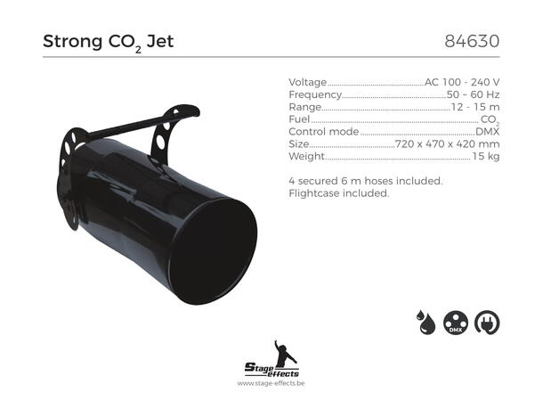 Sterk CO2 jet Mål: 72x47x42cm - 15kg 