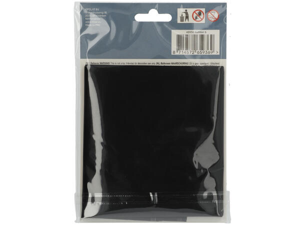 Tallballong - Matt Sort 6 1 Folieballong - 86cm (34")