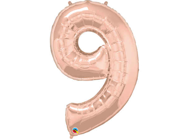 Tallballong 9 Rose Gold 1 Folieballong - 86cm (34")