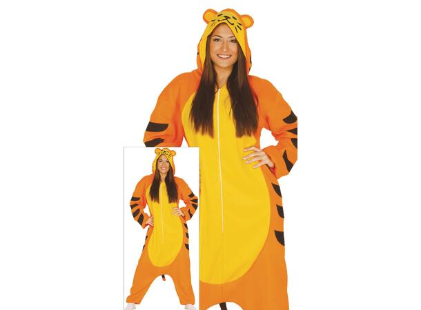 Tigerkostyme - Kigurumimi - Onepiece 1 Damekostyme - Str 42-44 (L) 