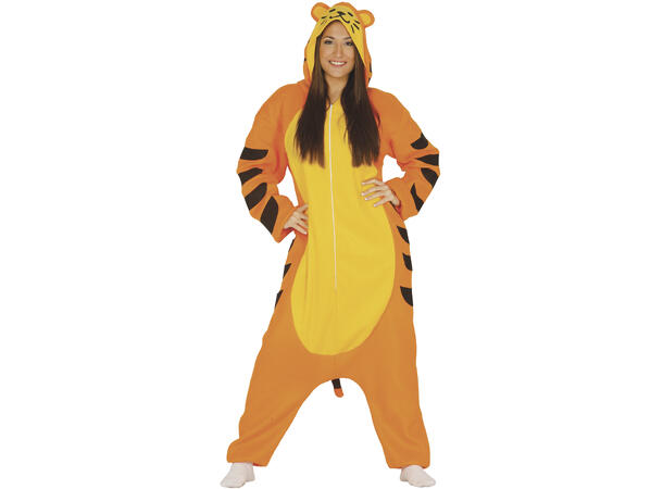 Tigerkostyme - Kigurumimi - Onepiece 1 Damekostyme - Str 42-44 (L) 