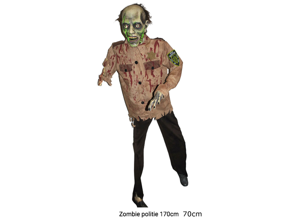 Zombie politi 1 Dekorasjon - 170cm