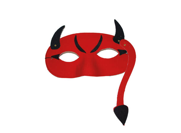 Øyemaske - Djevel - Rød 1 Maske