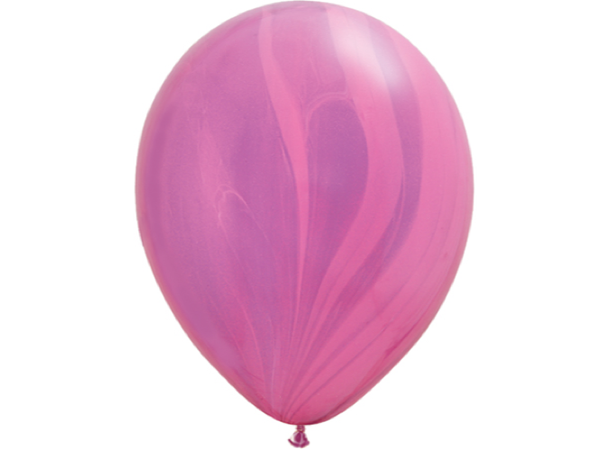 11R Pink Violet Rainbow SuperAgate 25 gummiballonger - 28cm (11")